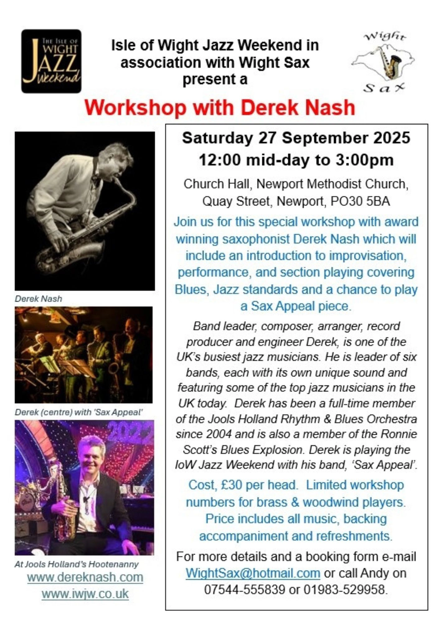 Derek Nash Workshop