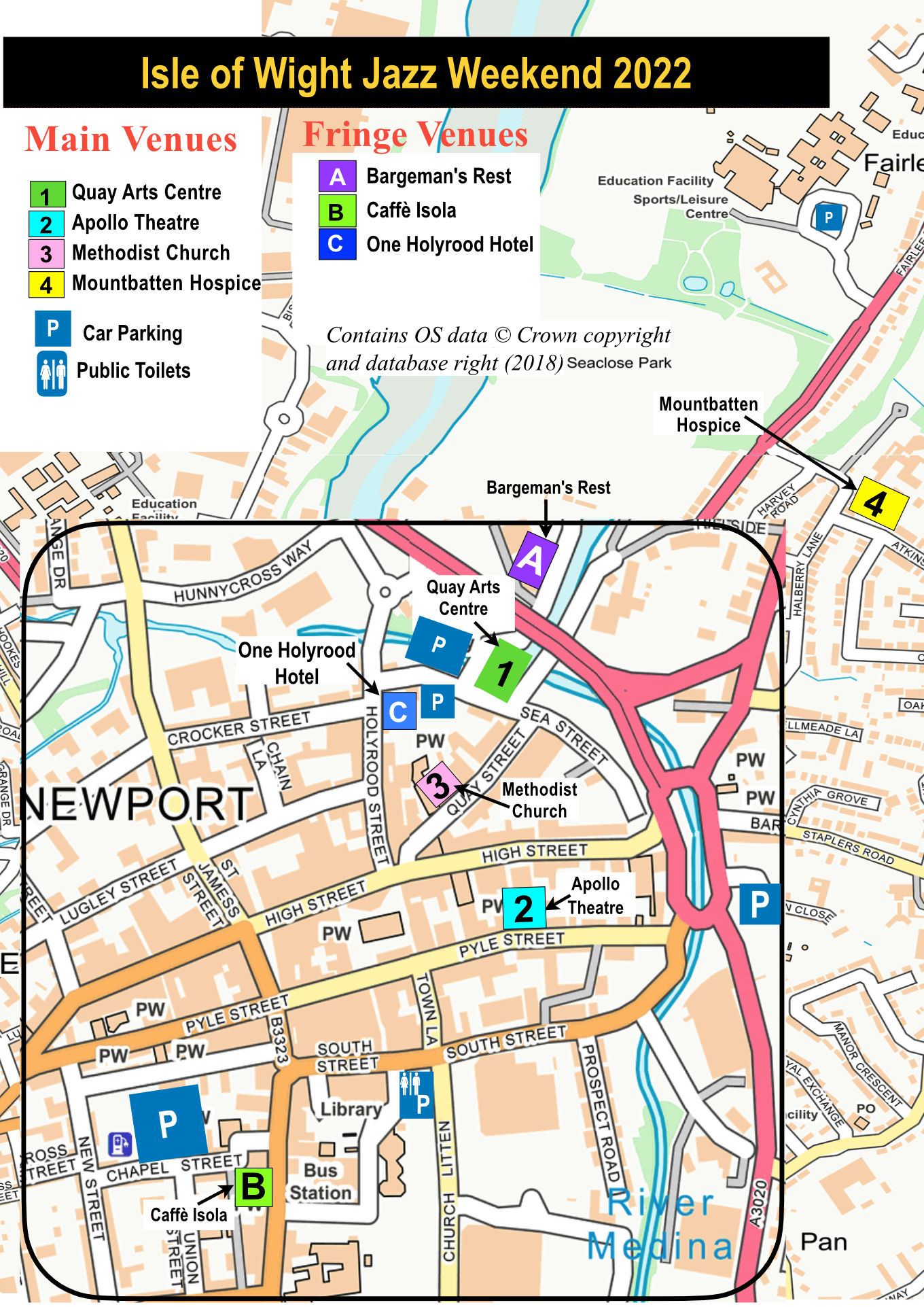 Newport Jazz Weekend Isle of Wight Map